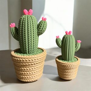 Cactus tejidos con compartimiento secreto